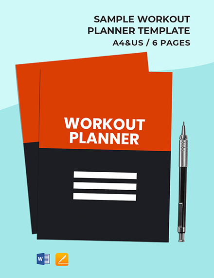 Sample workout planner template