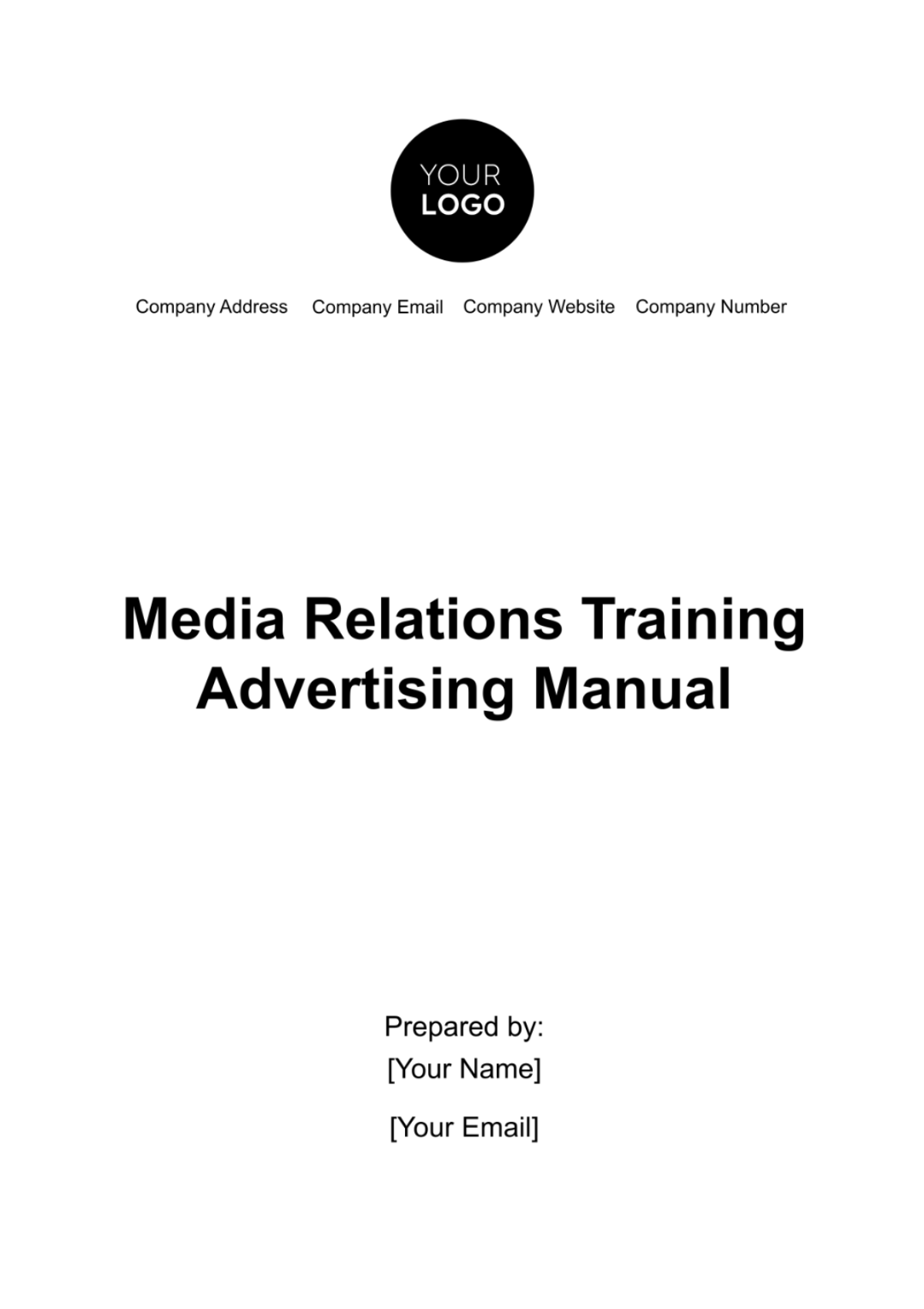 Media Relations Training Advertising Manual Template - Edit Online & Download