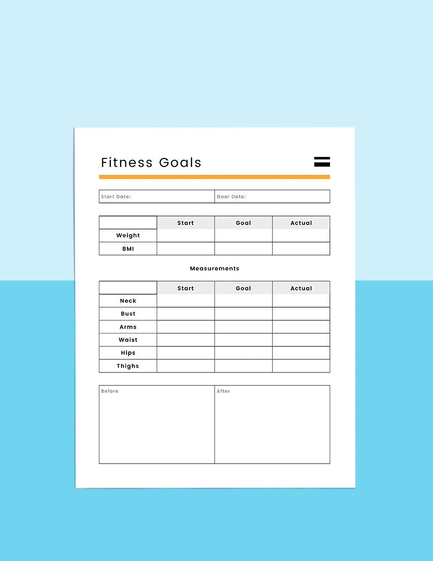 Weekly Workout Planner Template