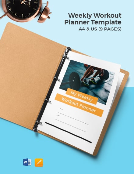 FREE Minimalist Workout Planner Template Word (DOC) Apple (MAC) Pages