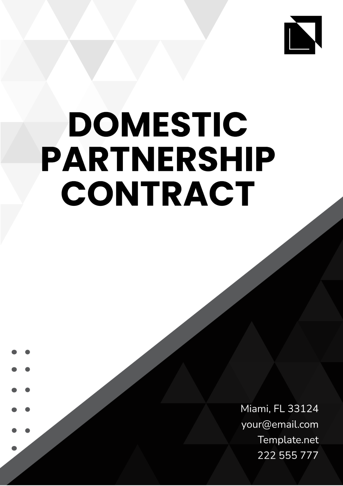 Domestic Partnership Contract Template