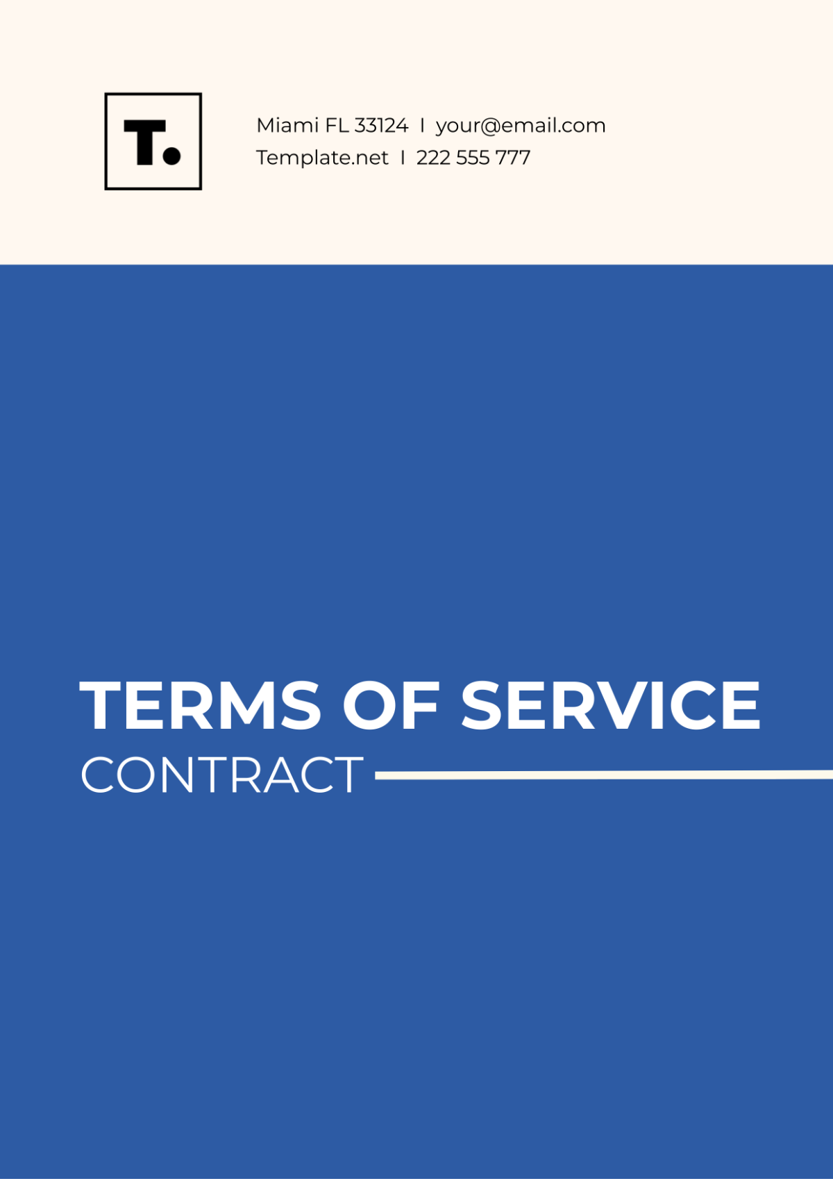 Free Terms Of Service Contract Template