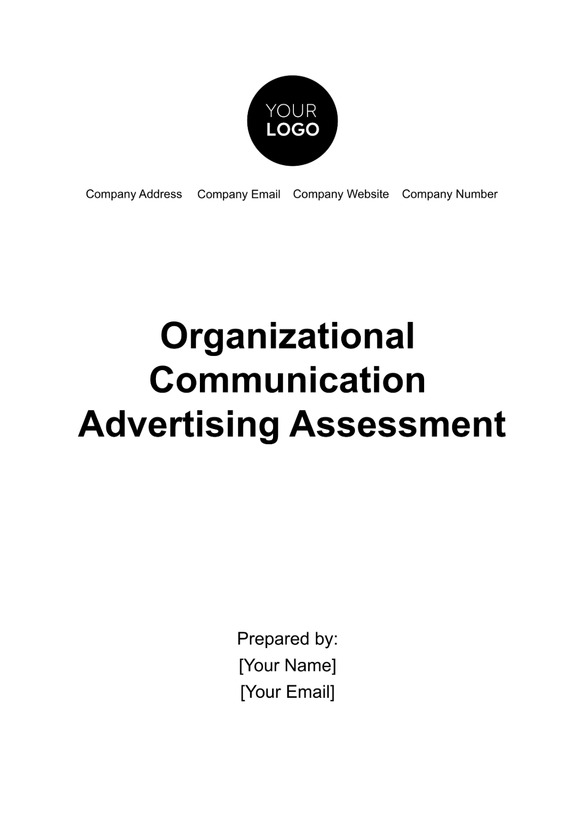 Organizational Communication Advertising Assessment Template