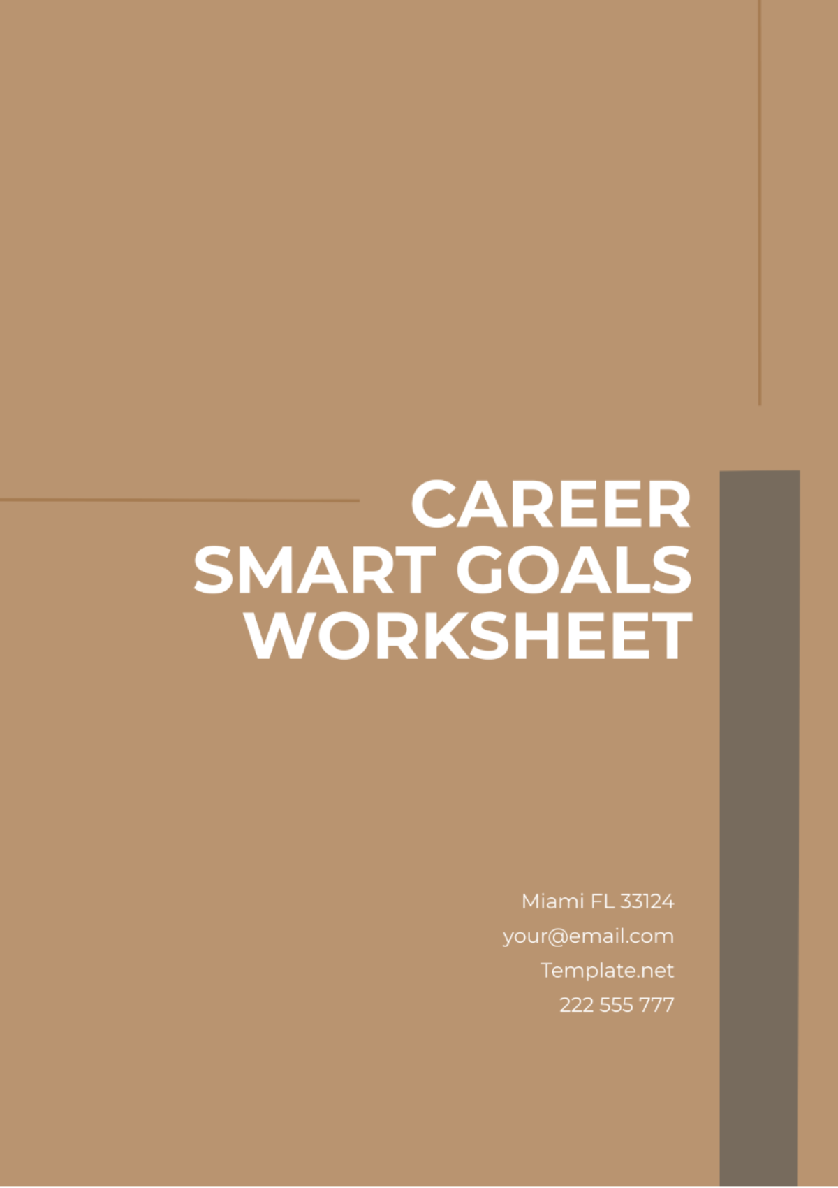 Career SMART Goals Worksheet Template - Edit Online & Download