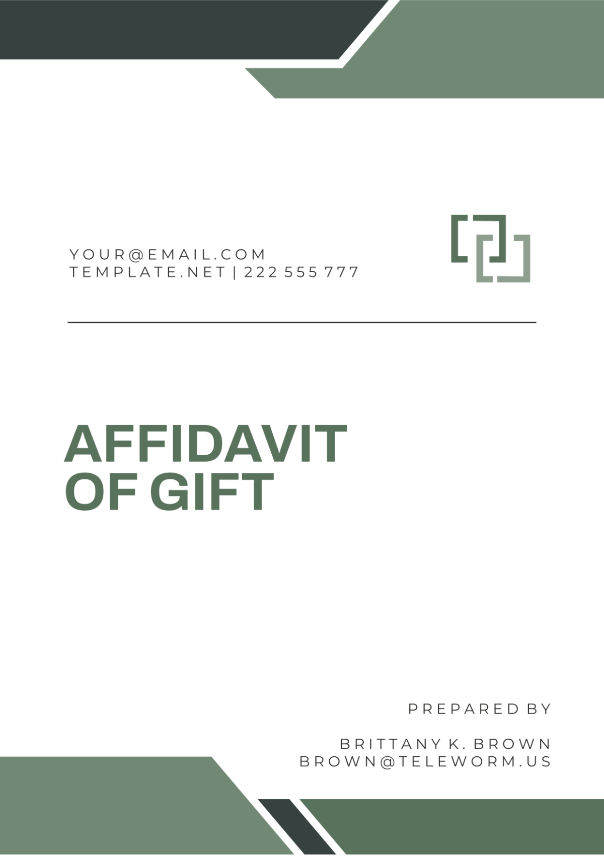 Free Oklahoma Affidavit of Gift Template