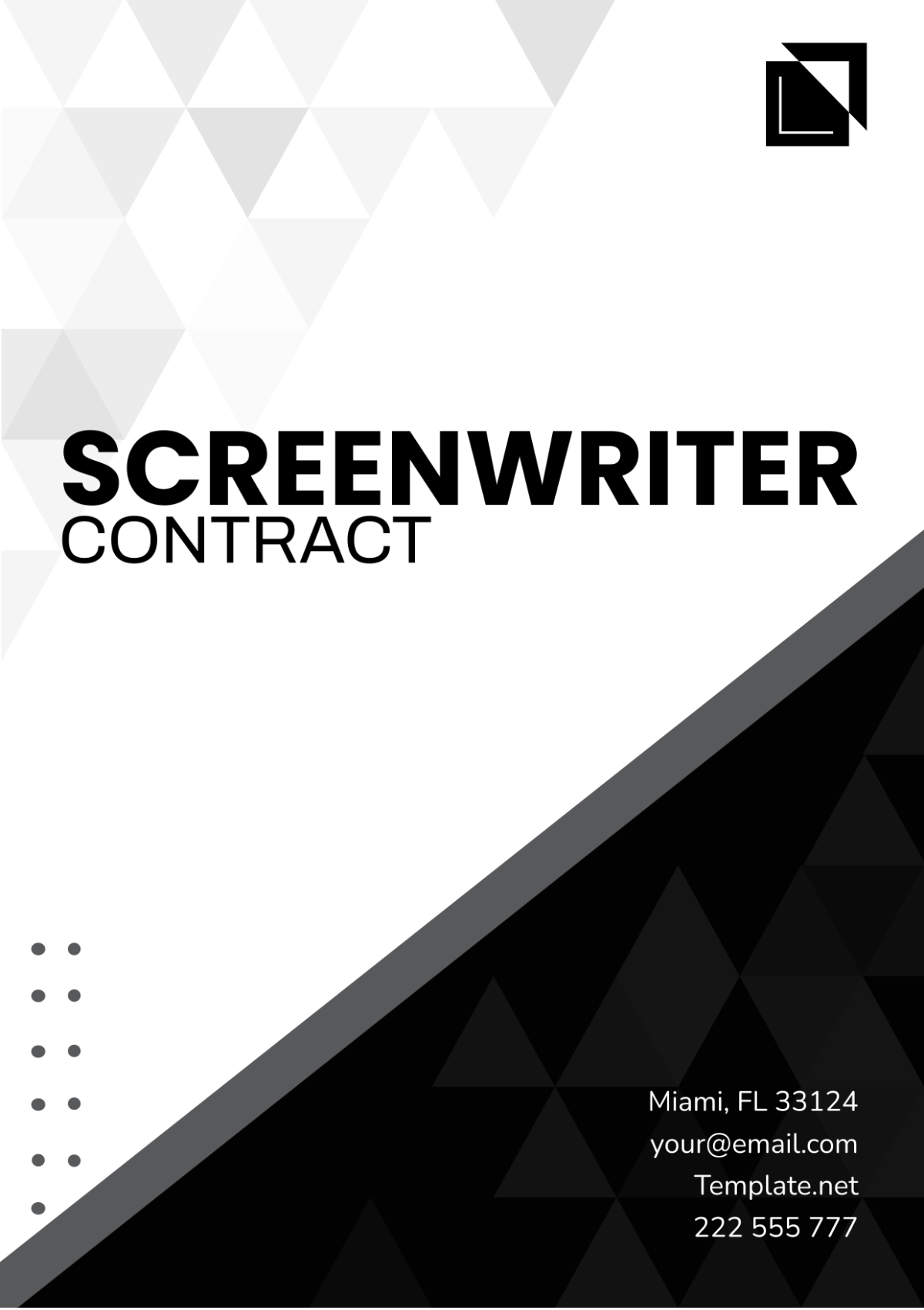 Screenwriter Contract Template