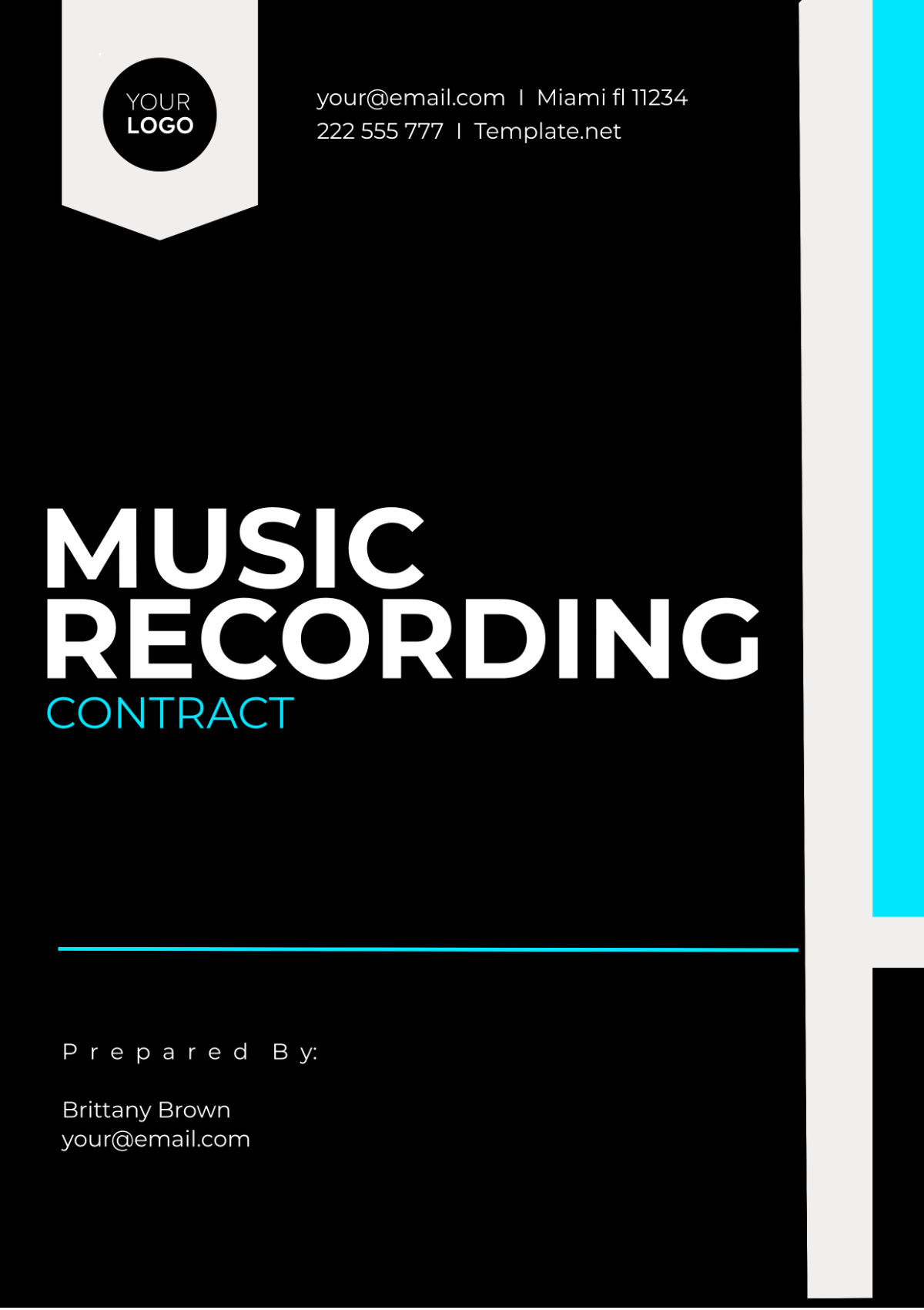 Free Music Recording Contract Template