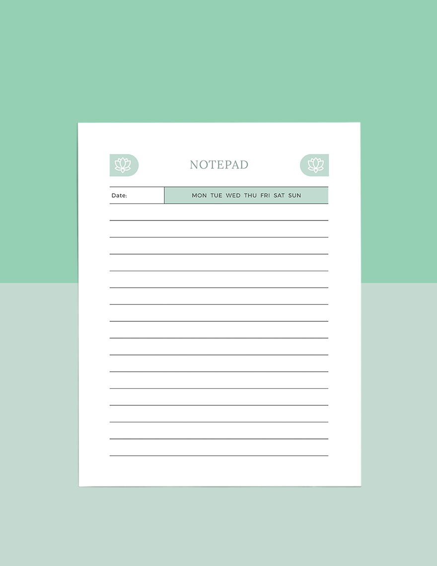 Yoga & Meditation Daily Planner Template