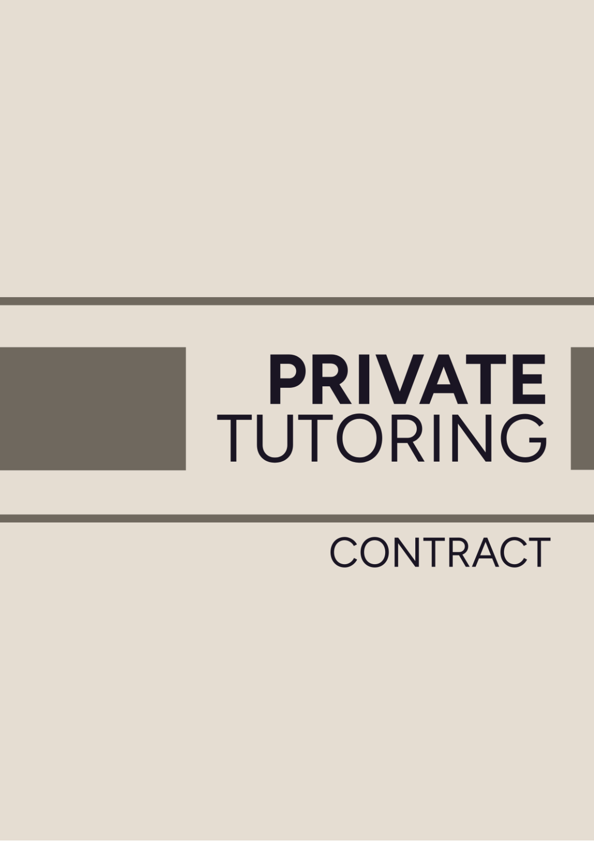 Private Tutoring Contract Template