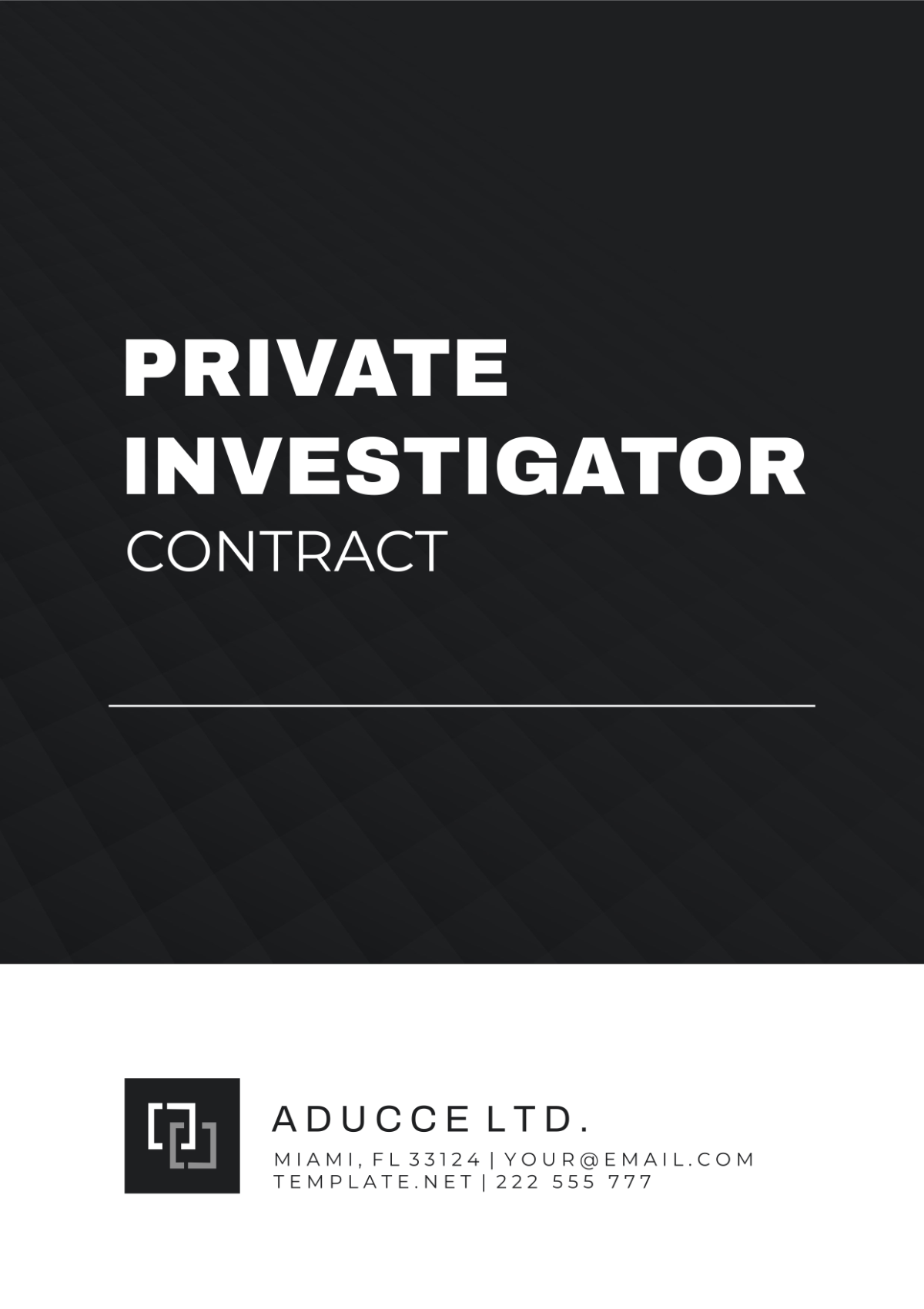 Free Private Investigator Contract Template