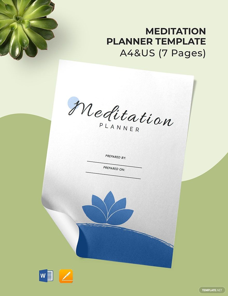 Meditation Planner Template