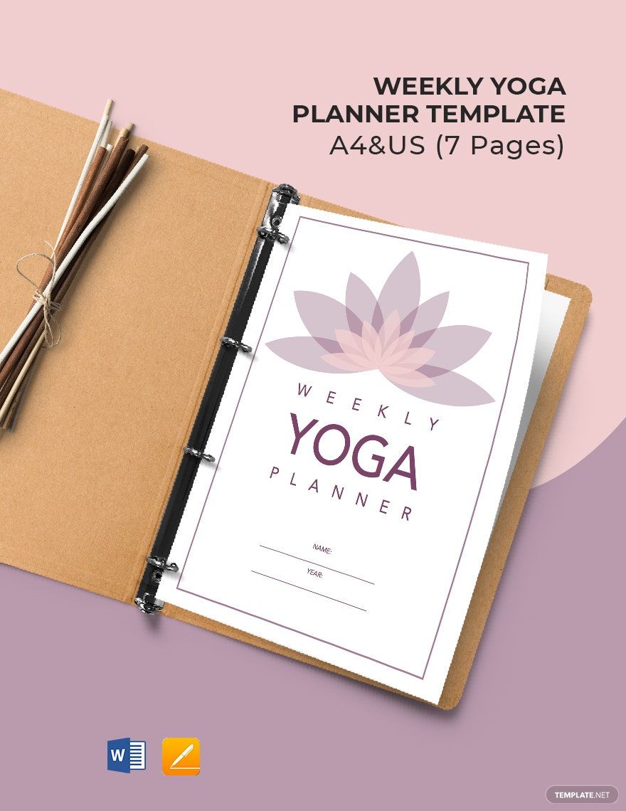 Weekly Yoga Planner Template