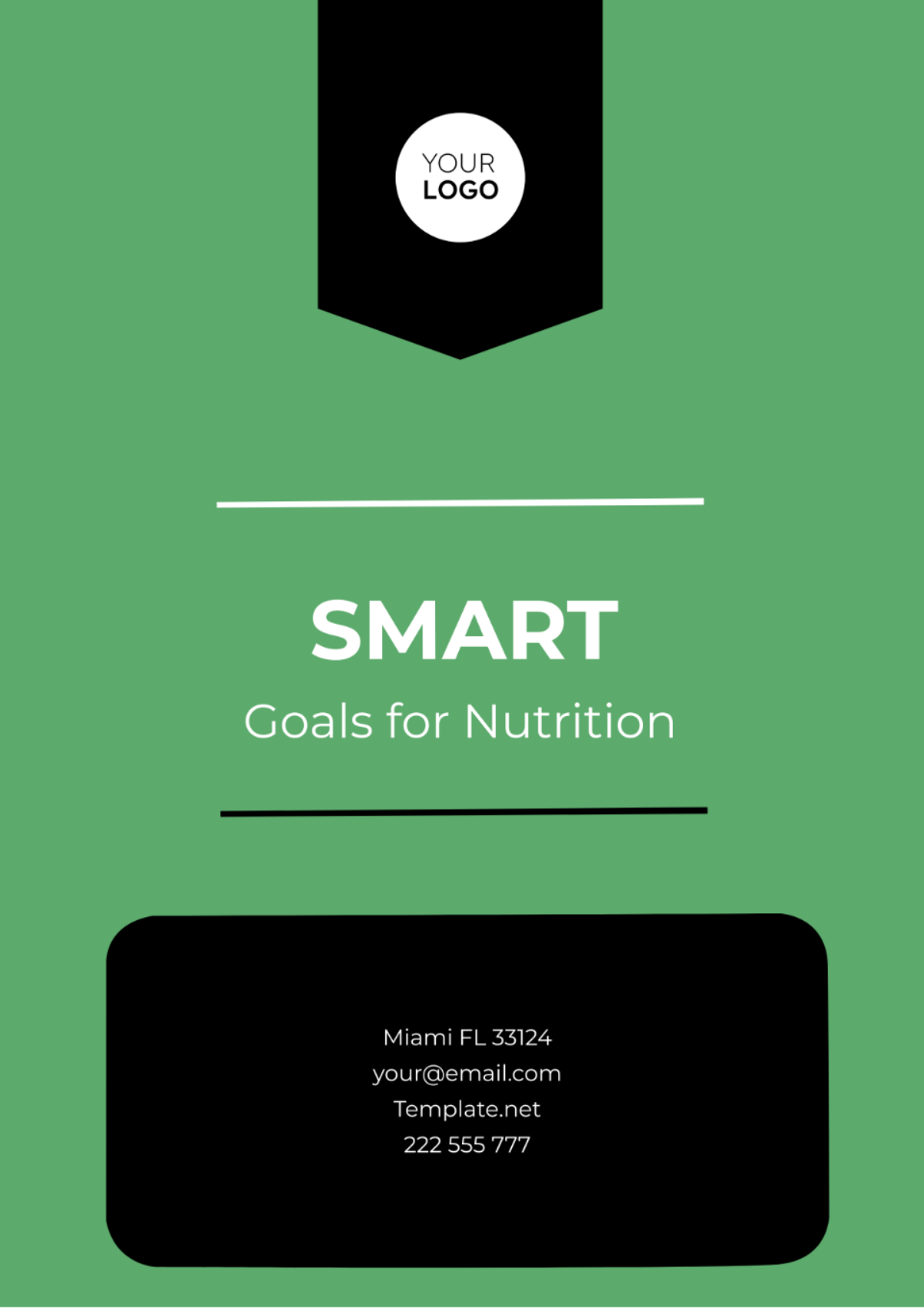 SMART Goals Template for Nutrition