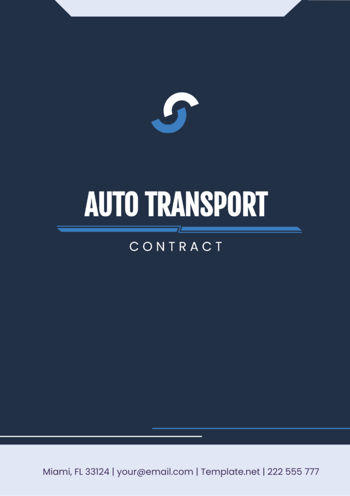 Auto Transport Contract Template