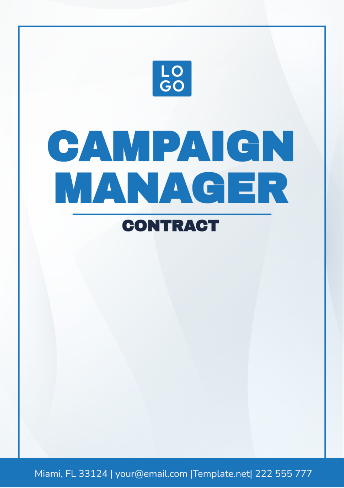 Campaign Manager Contract Template