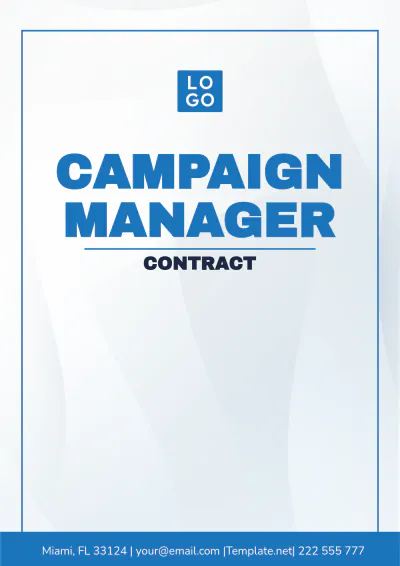Free Campaign Manager Contract Template to Edit Online