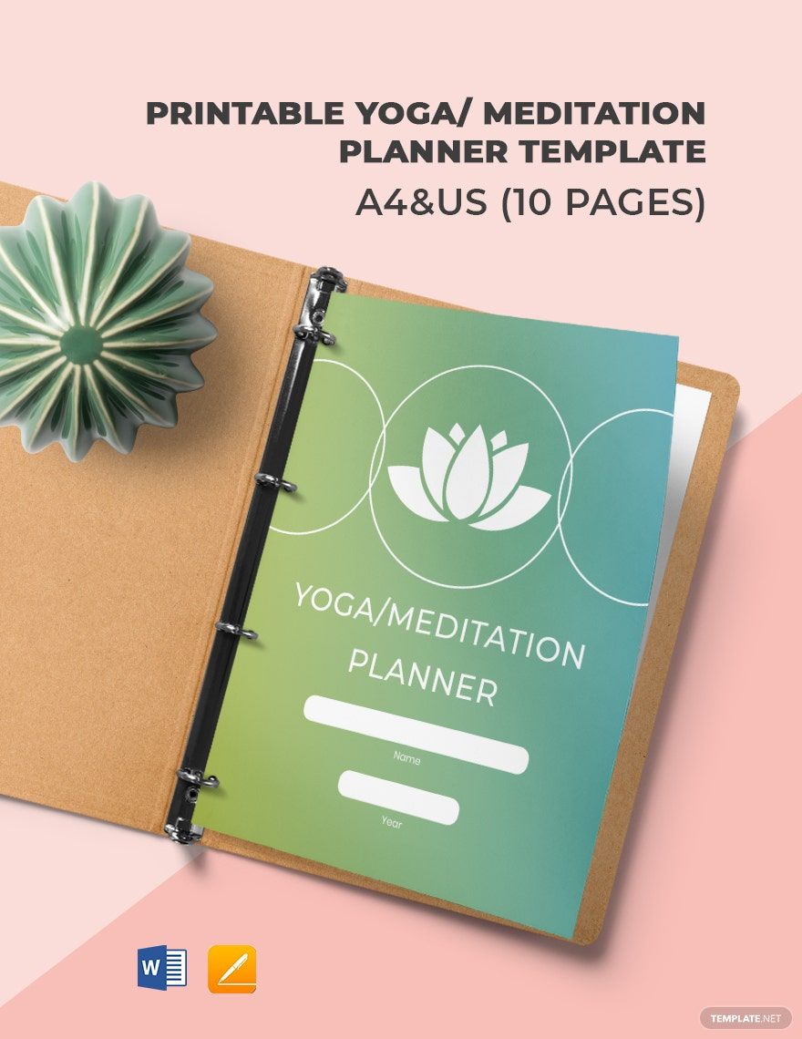 Printable Yoga/Meditation Planner Template