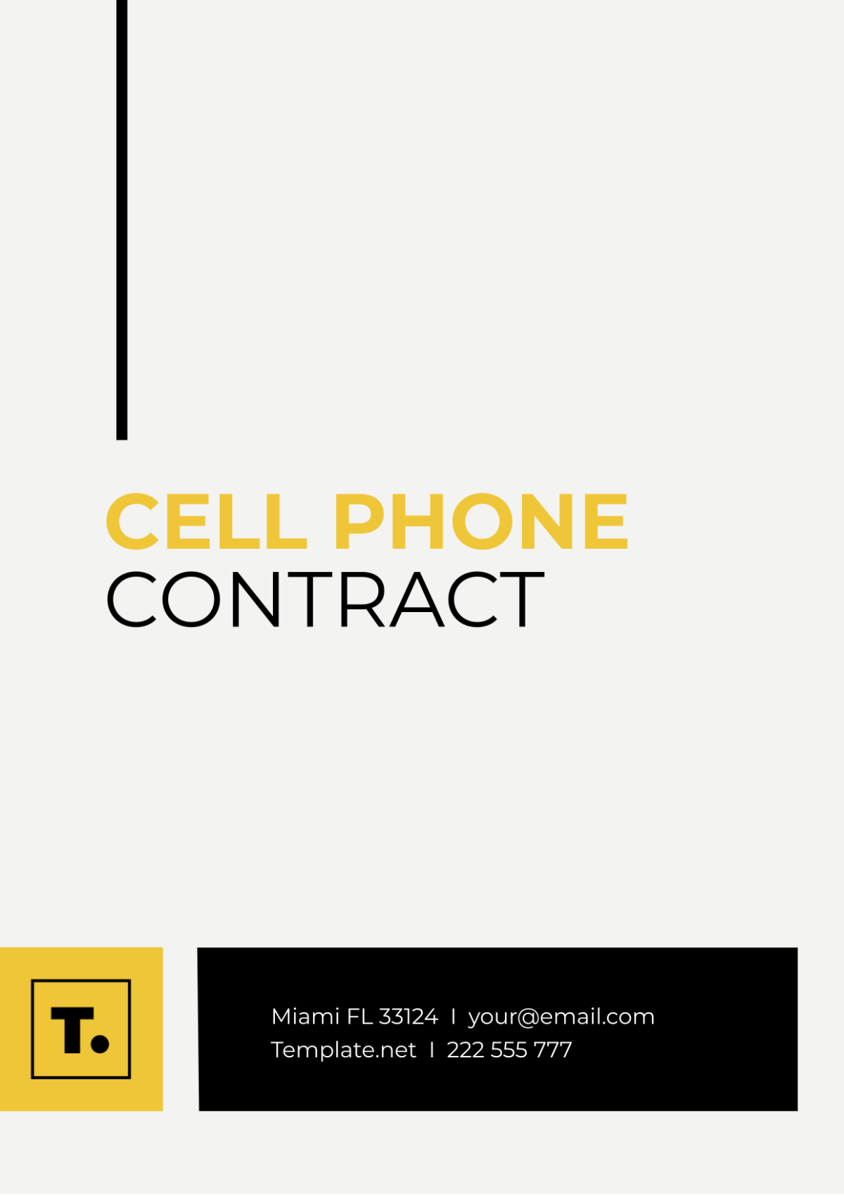 Cell Phone Contract Template