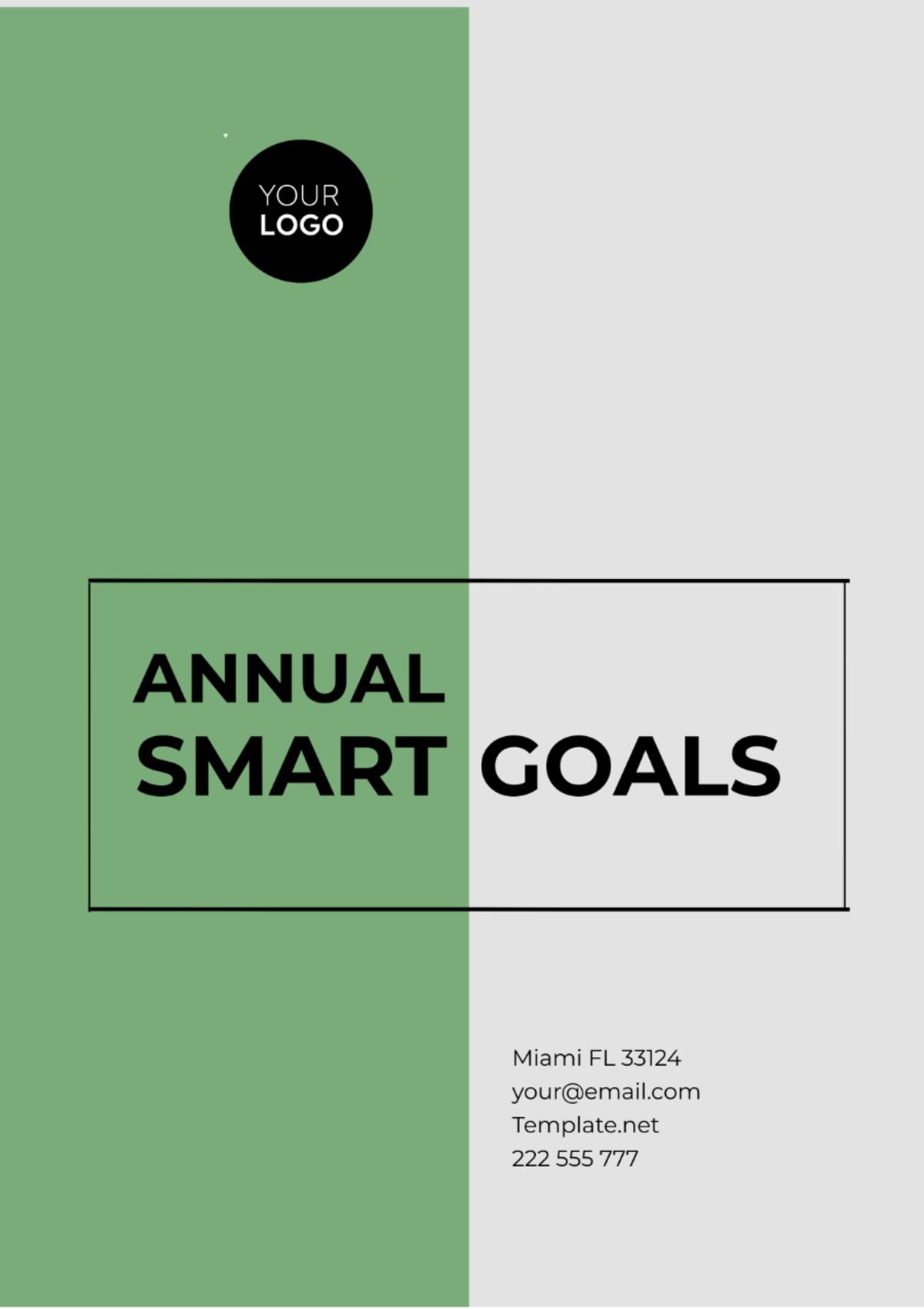 Annual SMART Goals Template