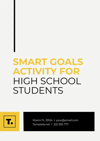 Free SMART Goals Activity For High School Students Template to Edit Online
