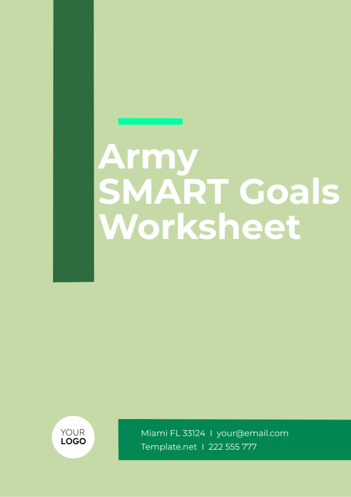 Army SMART Goals Worksheet Template