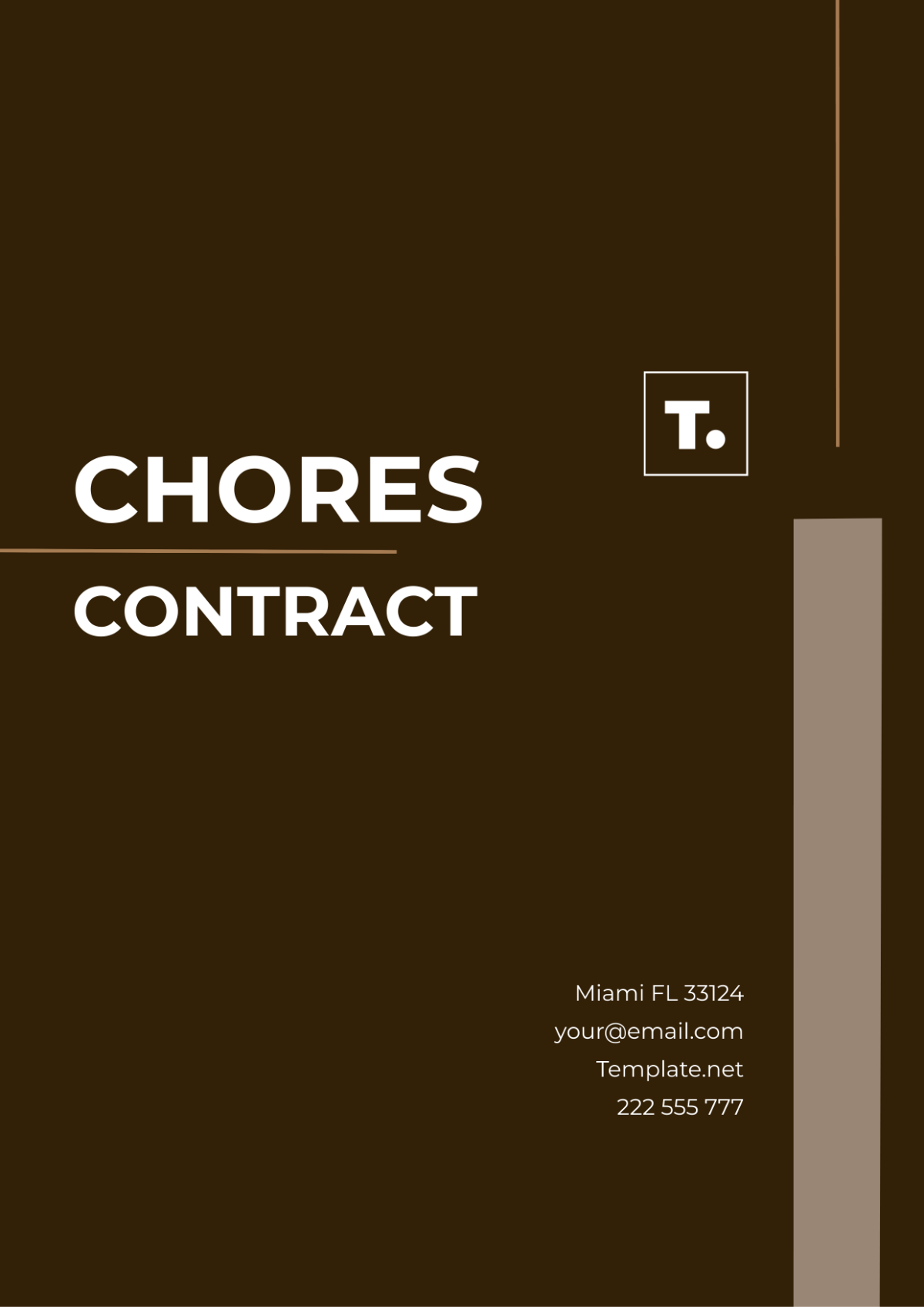 Free Chores Contract Template