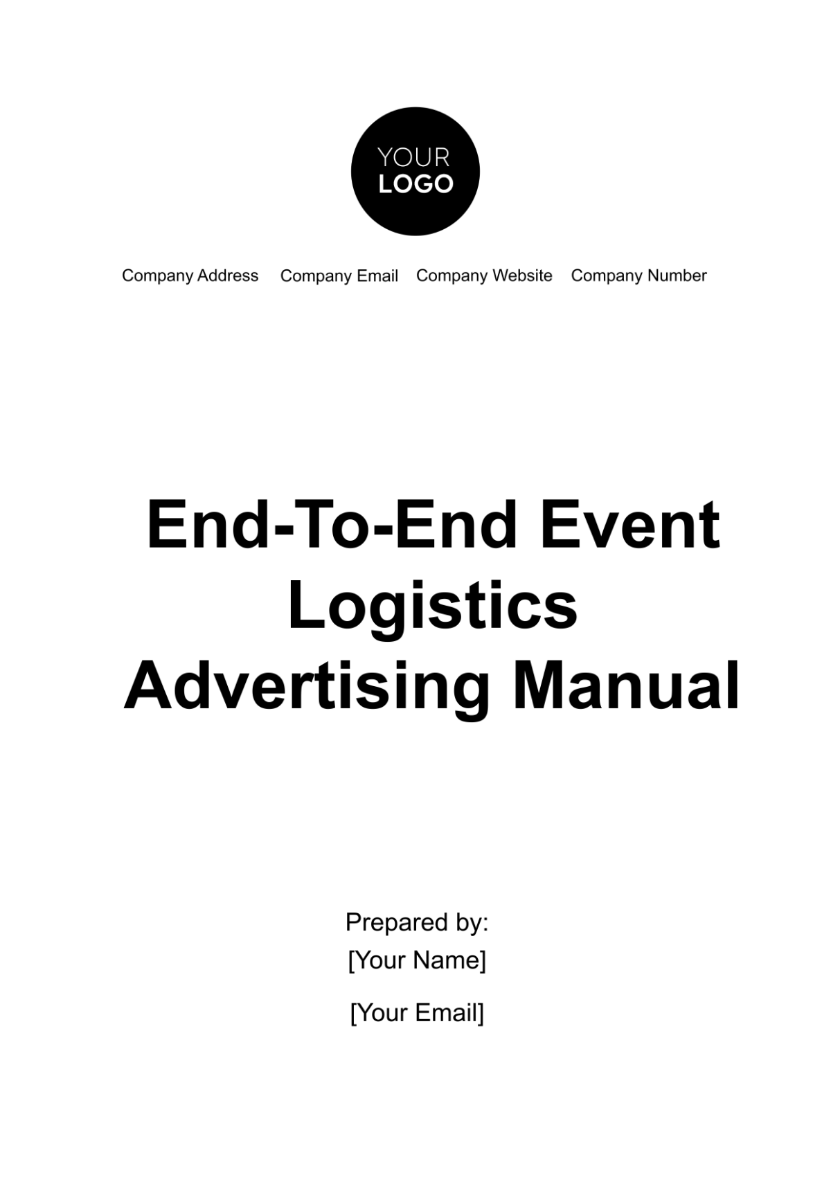 End-to-End Event Logistics Advertising Manual Template