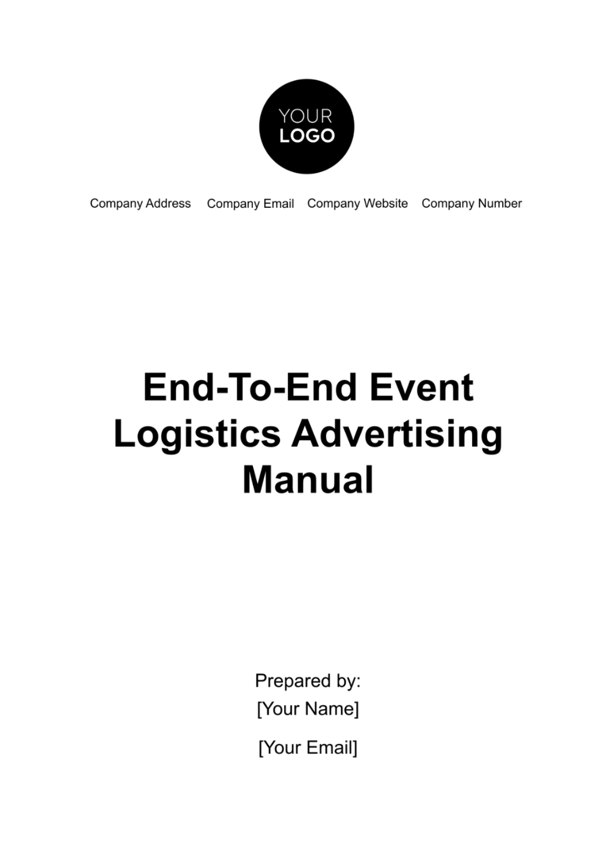 End-to-End Event Logistics Advertising Manual Template - Edit Online & Download