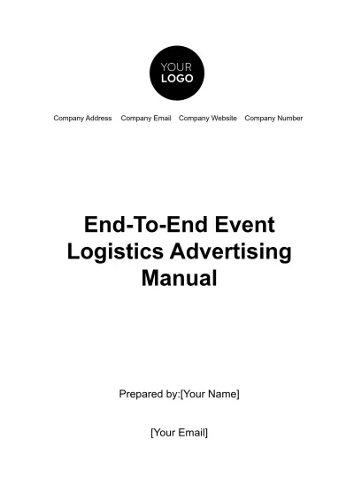 Free End-to-End Event Logistics Advertising Manual Template to Edit Online