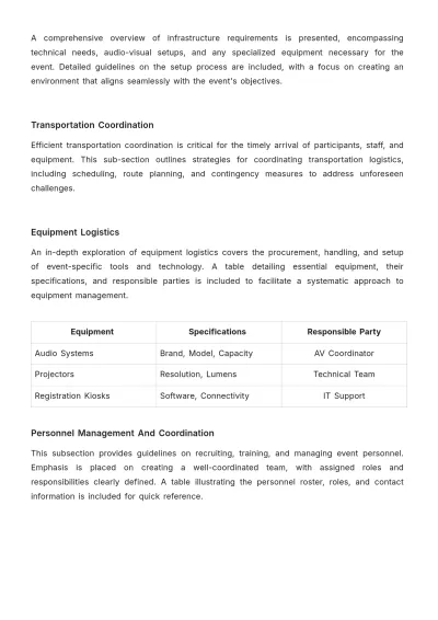 Free End-to-End Event Logistics Advertising Manual Template to Edit Online