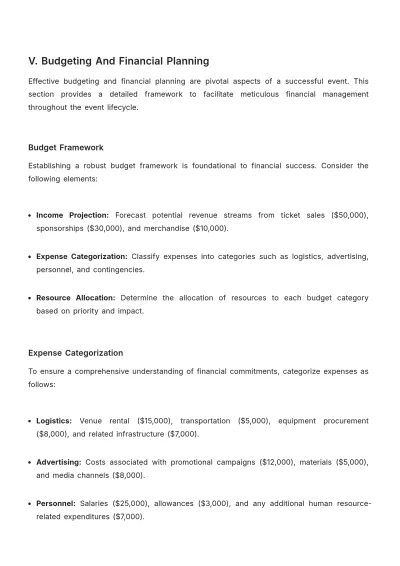 Free End-to-End Event Logistics Advertising Manual Template to Edit Online