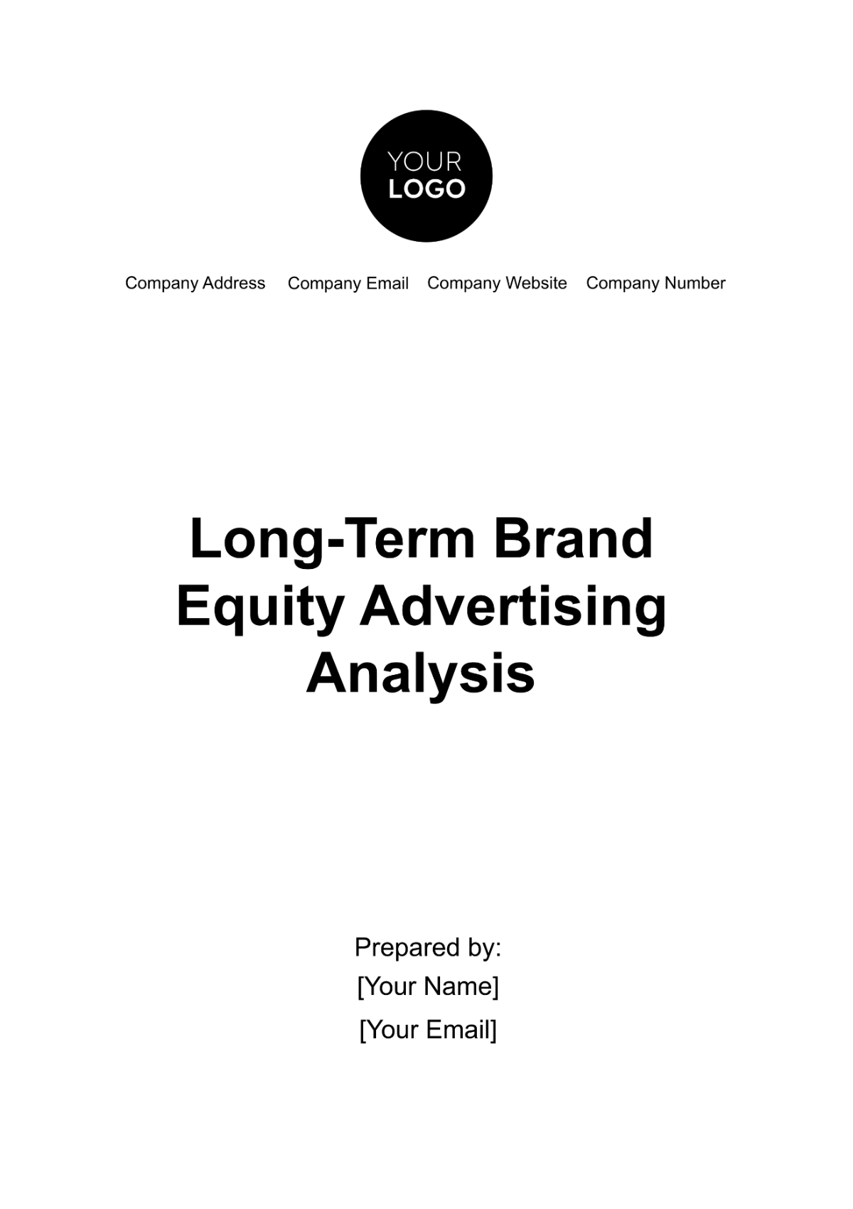 Long-Term Brand Equity Advertising Analysis Template