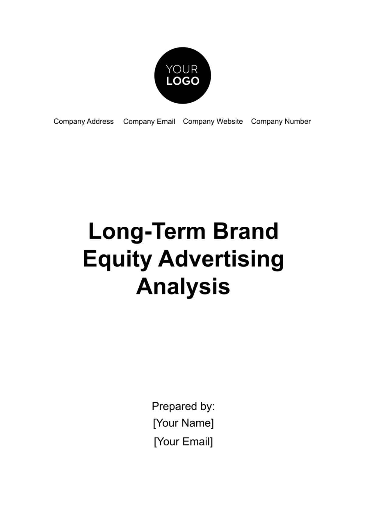 Long-Term Brand Equity Advertising Analysis Template - Edit Online & Download