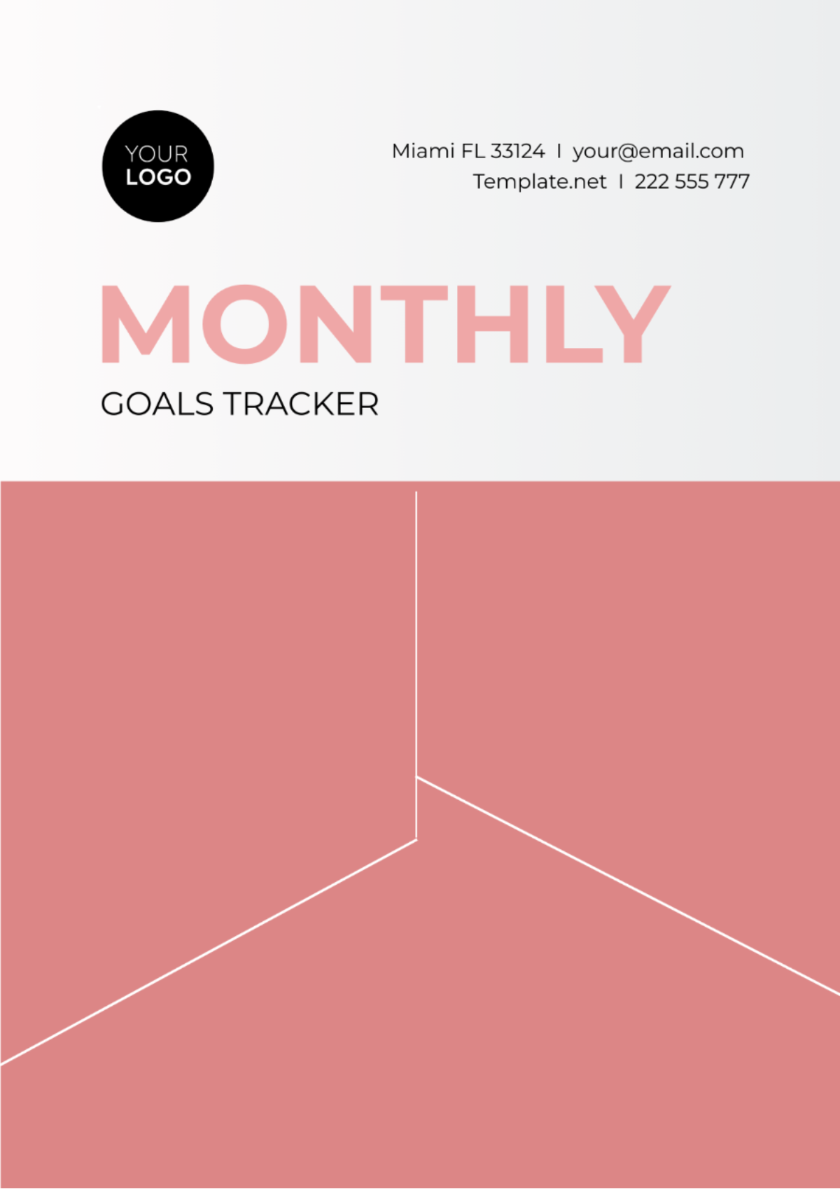 Monthly Goals Tracker Template