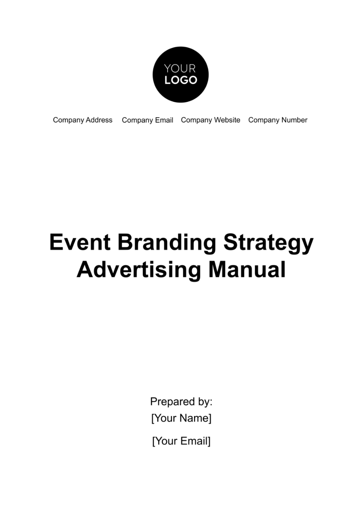 Event Branding Strategy Advertising Manual Template - Edit Online & Download