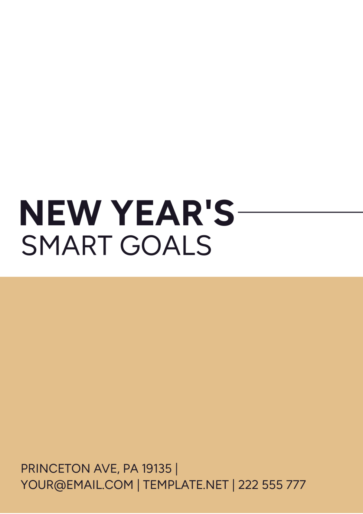 SMART New Year'S Goals Template