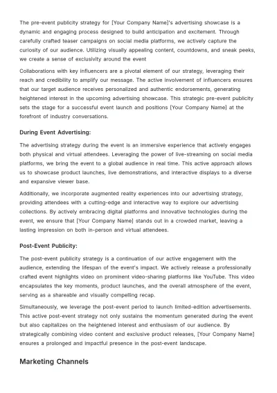 Free Event Management and Publicity Advertising Playbook Template to Edit Online