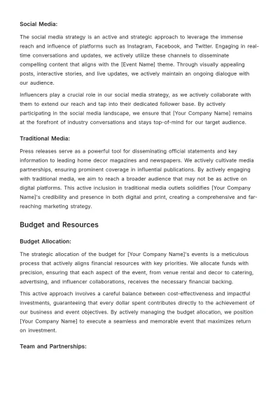 Free Event Management and Publicity Advertising Playbook Template to Edit Online