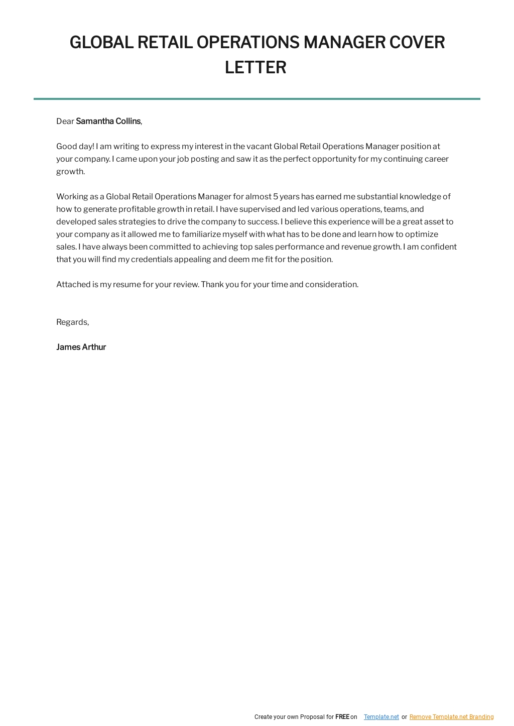 Free Global Retail Operations Manager Cover Letter Template.jpe
