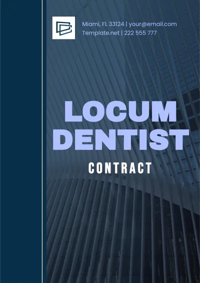 Free Locum Dentist Contract Template to Edit Online