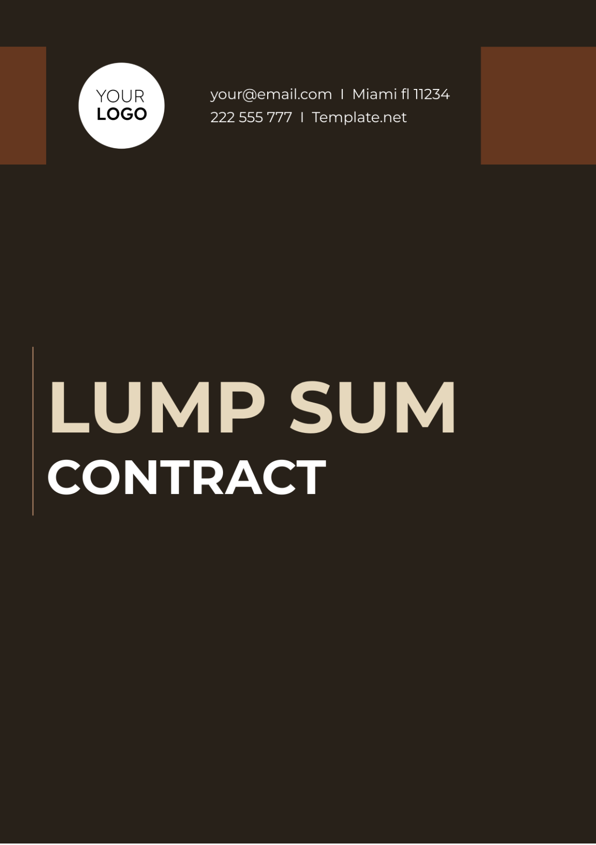 Free Lump Sum Contract Template