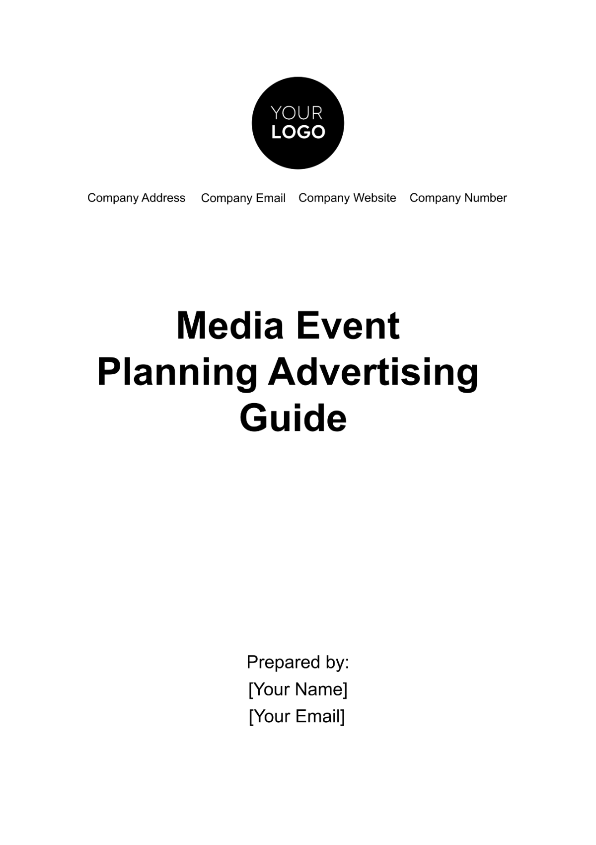 Media Event Planning Advertising Guide Template