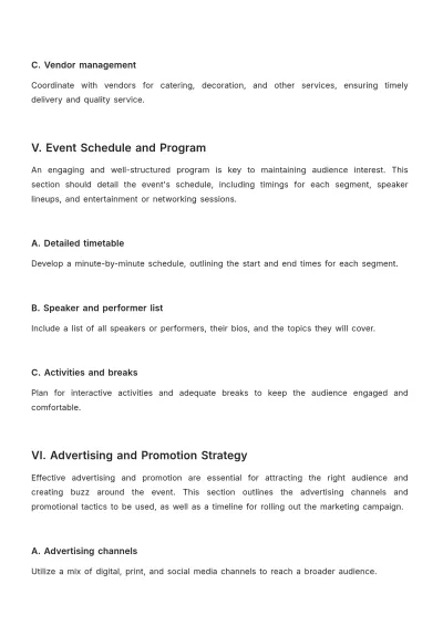 Free Media Event Planning Advertising Guide Template to Edit Online