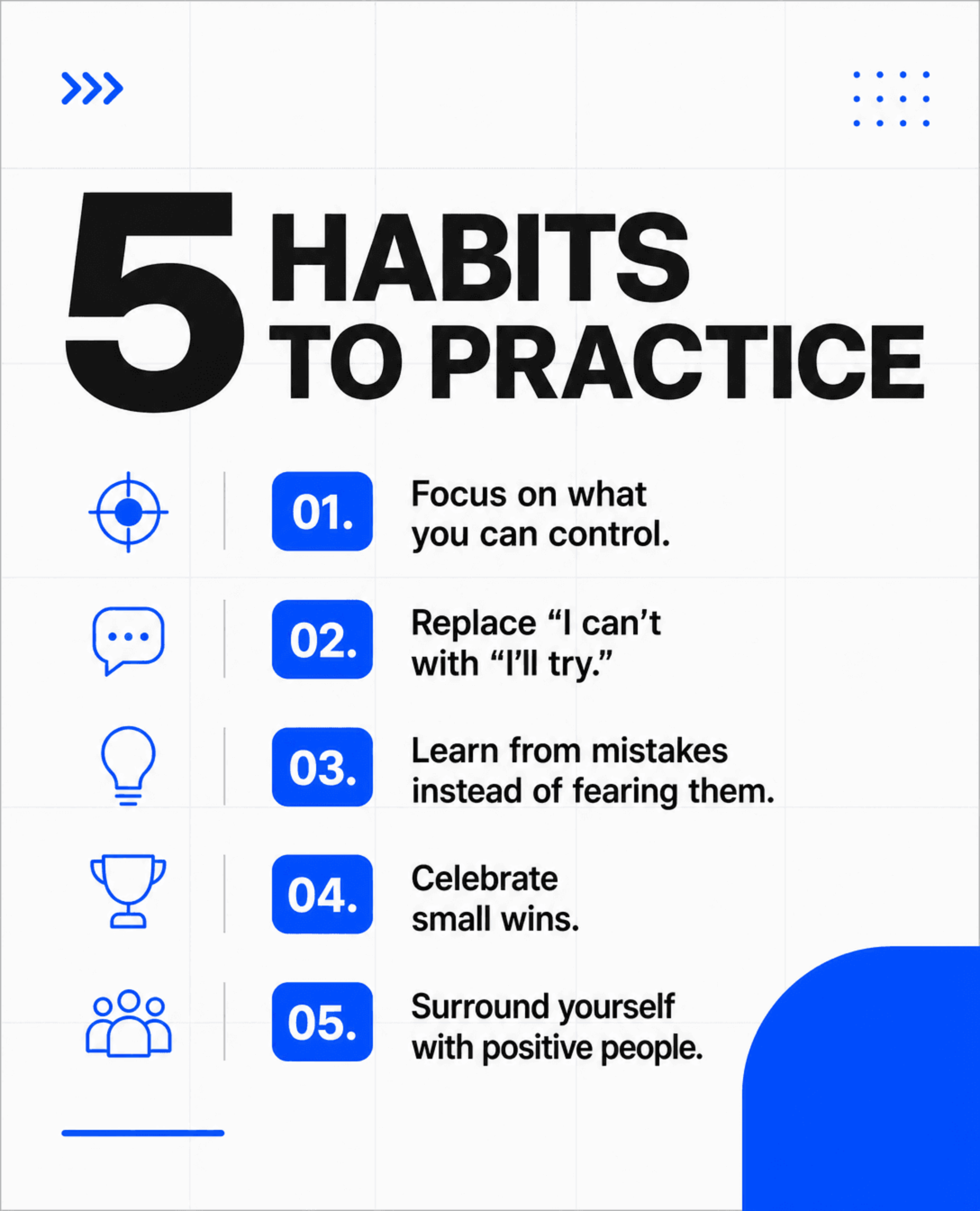 Free Positive Attitude Tips Instagram Carousel Post Template to Edit Online