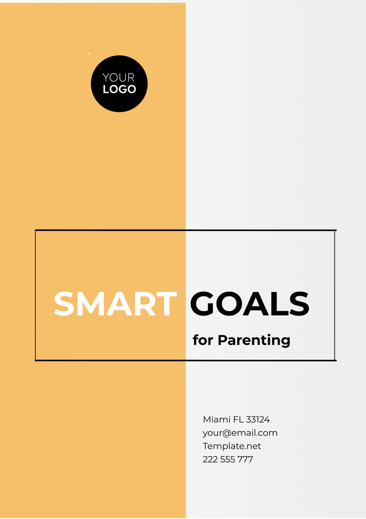 SMART Goals Template for Parenting