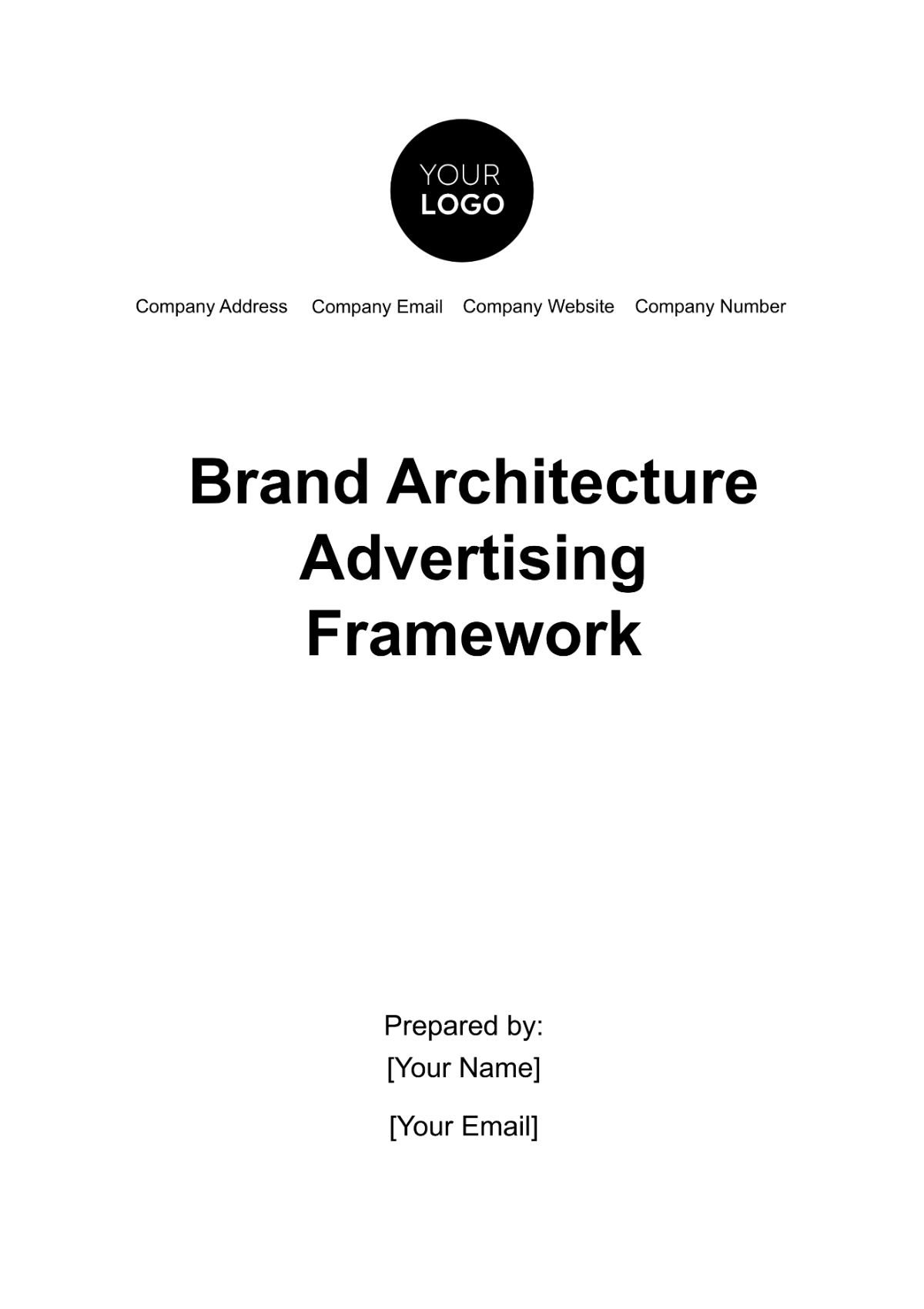 Brand Architecture Advertising Framework Template
