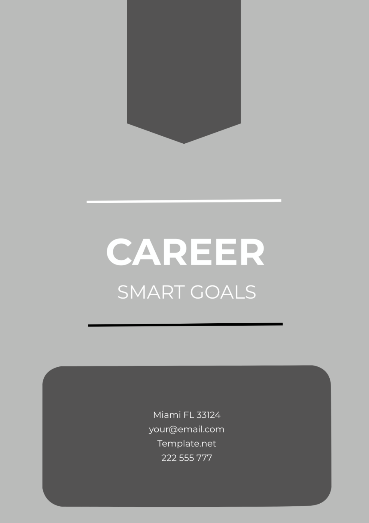 SMART Career Goals Template