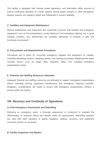Free Nursing Home Emergency Procedure Template to Edit Online