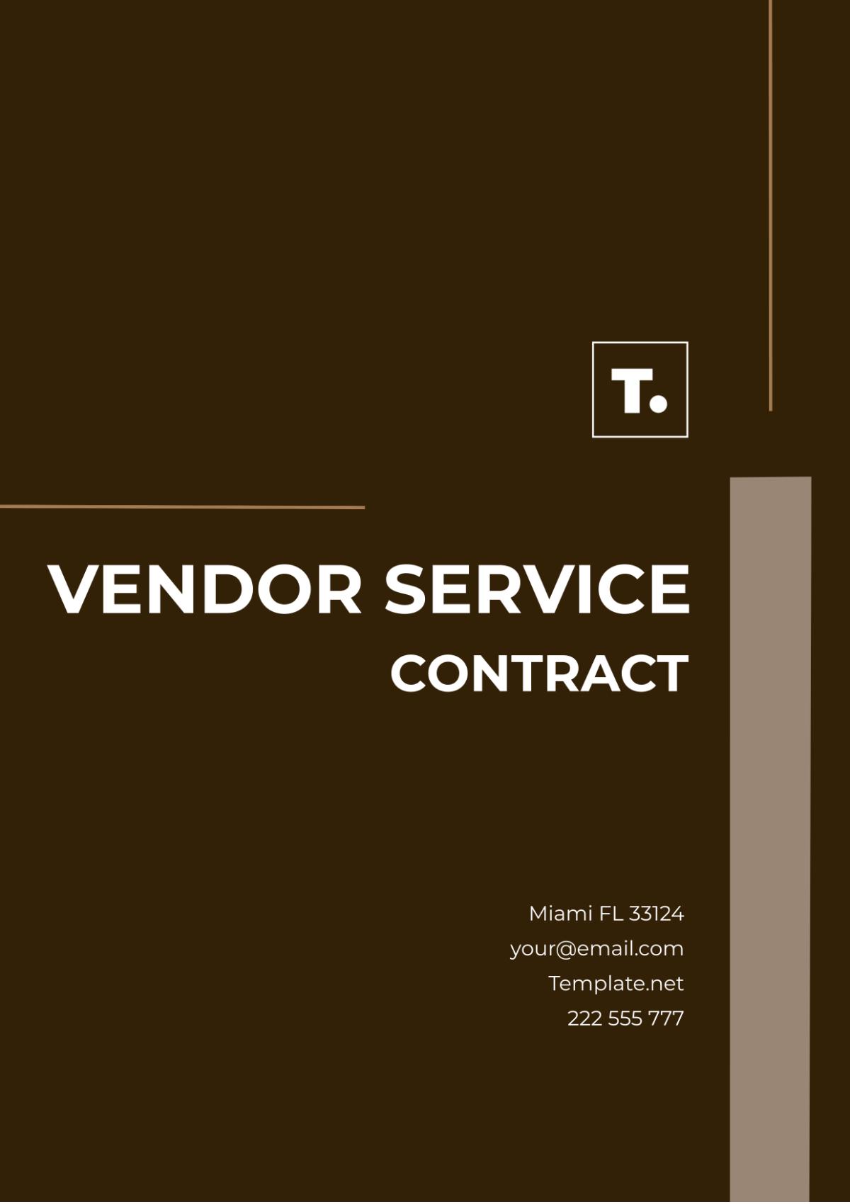 Vendor Service Contract Template