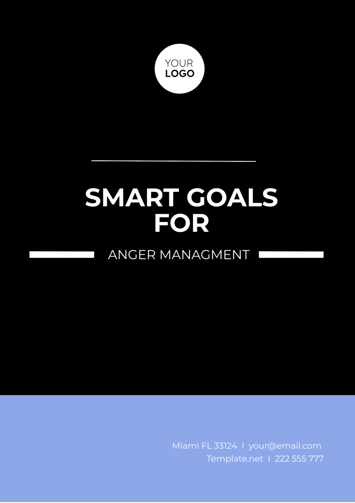 SMART Goals For Anger Management Template
